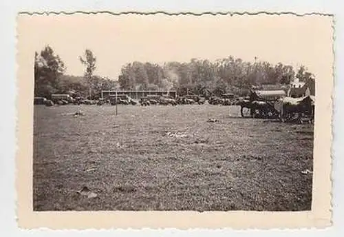 16856 Original Foto Deutsche Fahrzeugkolonne Frankreich 2. Weltkrieg um 1940