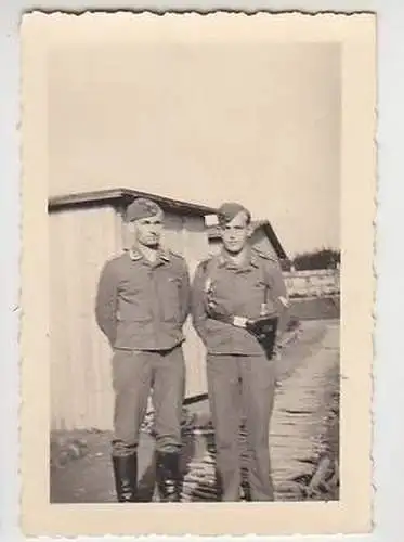 37424 Militär Foto Soldaten Luftwaffe mit Pistolentasche 2. Weltkrieg 1940