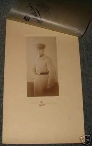 schönes Kabinettfoto mit sächsischem Soldaten um 1915