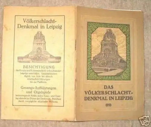 Prospekt "Das Völkerschlacht Denkmal in Leipzig" 1921