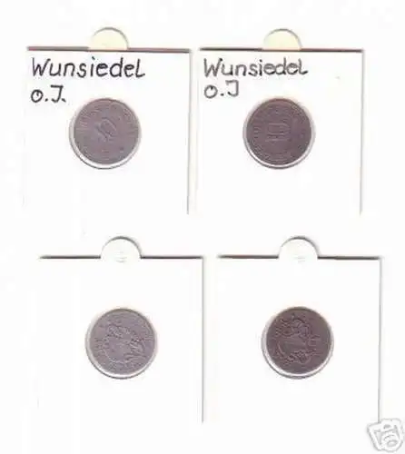 2 x 10 Pfennig Münze Notgeld Stadtgemeinde Wunsiedel