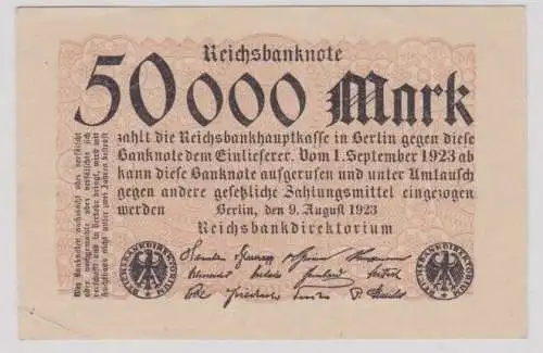 50000 Mark Banknote Berlin 9.8.1923 Rosenberg 98 (115275)