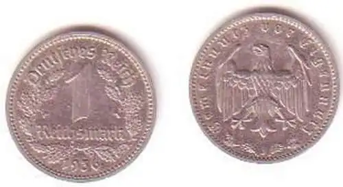 1 Mark Nickel Münze Deutsches Reich 1936 J Jäger 354