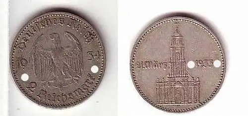 2 Mark Silbermünze Garnisions Kirche 1934 A Jäger 355