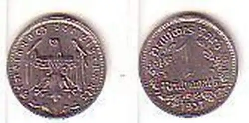 1 Mark Nickel Münze Deutsches Reich 1937 G Jäger 354