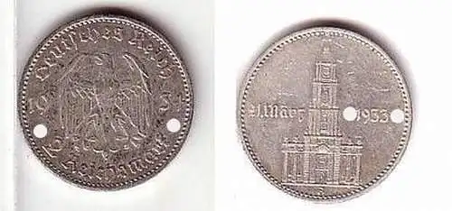 2 Mark Silbermünze Garnisions Kirche 1934 A. Jäger 355