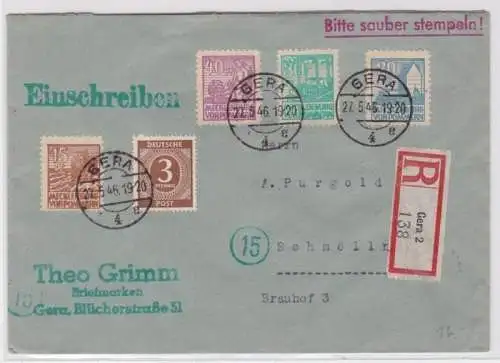 94414 seltener Brief SBZ Mecklenburg Vorpommern 27.5.1946