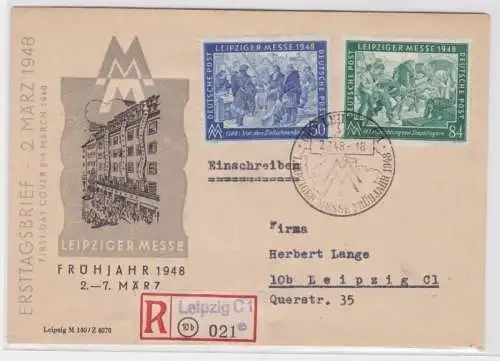 06063 FDC R-Brief Alliierte Besetzung Gemeinschaftsausgabe Michel 967,968