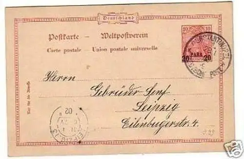 26483 Ganzsache Deutsche Post Türkei Constantinopel1902