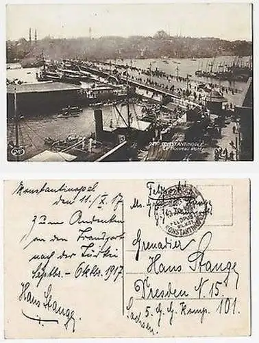 66651 Ak mit Feldpoststempel Türkei Feldpost Militär Mission Konstantinopel 1917