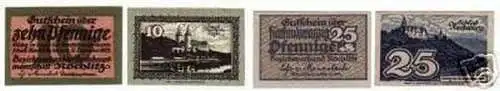 4 Banknoten Notgeld der Stadt Rochlitz 1919