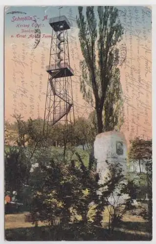 98549 AK Schmölln Sachsen-Altenburg - Herzog Ernst I. Denkmaö & Ernst Agnes Turm