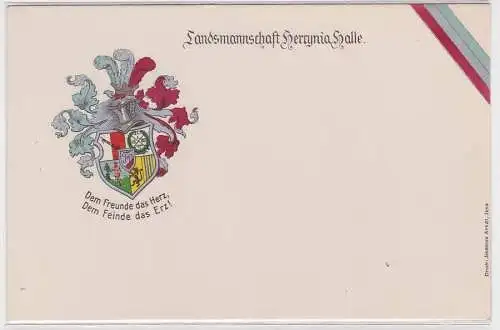 44735 Studentika Ak Landsmannschaft Hercynia Halle an der Saale um 1920