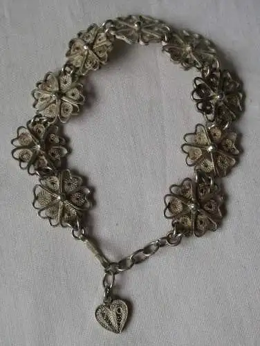 charmantes Silber Armband mit filigranem Blütenmuster (167259)