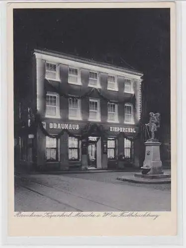 78742 Ak Münster, Brauhaus Kiepenkerl, Braustüb'l in Festbeleuchtung, um 1930