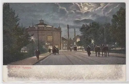 87779 Mondscheinkarte Leipzig Panorama Etablissement um 1900