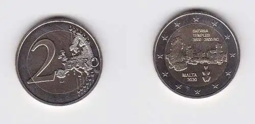 2 Euro Münze Malta Tempel von Skorba 2020 Stgl. (166628)