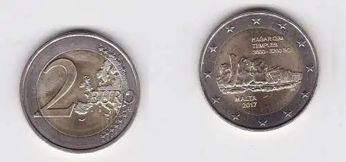 2 Euro Gedenkmünze Malta 2017 Hagar Qim Tempel Stgl. (166452)