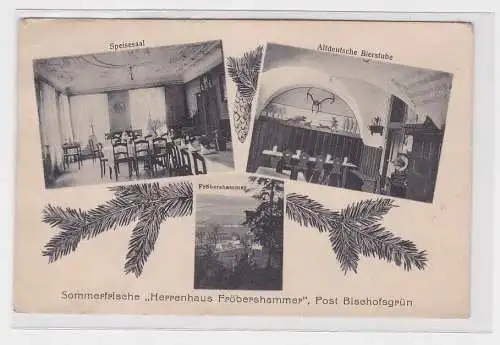 907293 Mehrbild Ak Sommerfrische "Herrenhaus Fröbershammer" Post Bischofsgrün