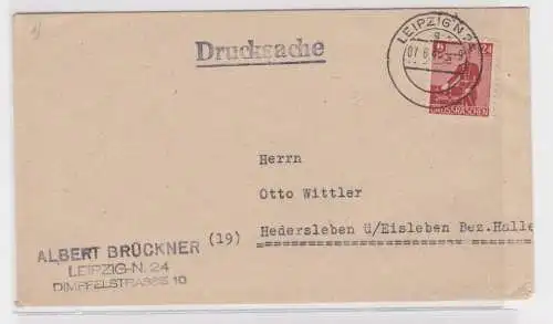 907326 Drucksache Lokalausgabe Großräschen Mi 43A Albert Brückner Leipzig 1946