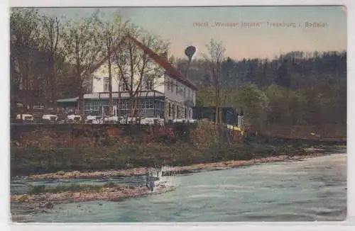 86405 Feldpost Ak Treseburg im Bodetal Hotel "Weisser Hirsch" 1915