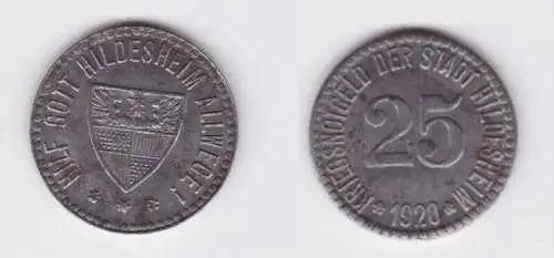 25 Pfennig Eisen Notgeld Münze Stadt Hildesheim 1920 (165631)