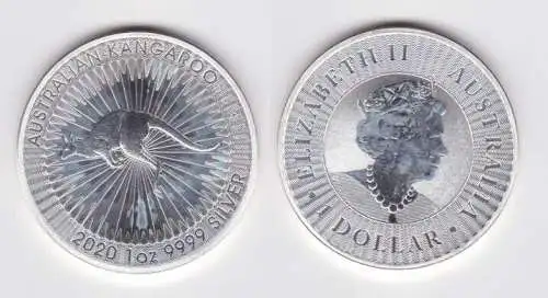 1 Dollar Silber Münze Australien Kangaroo Känguru 2020 1 Unze Ag (150433)