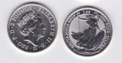 2 Pfund Großbritannien Britannia 2019 1 Unze Feinsilber 1 Oz .999 (152713)