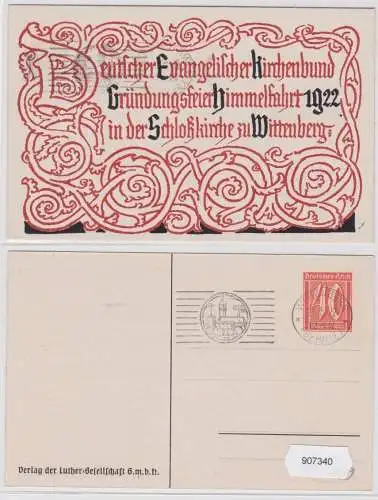 907340 AK Deutscher Evangelischer Kirchenbund Schloßkirche Wittenberg 1922