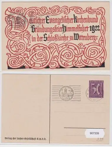 907339 AK Deutscher Evangelischer Kirchenbund Schloßkirche Wittenberg 1922