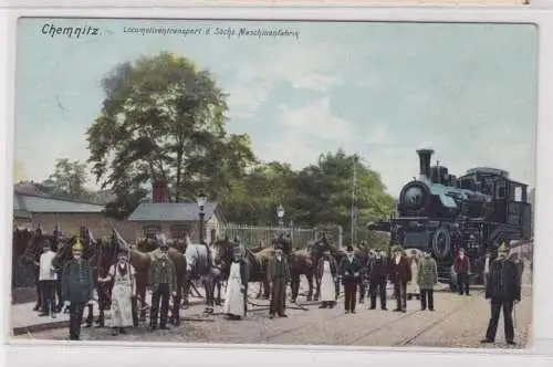 57911 AK Chemnitz - Locomotiventransport der Sächsischen Maschinenfabrik 1915