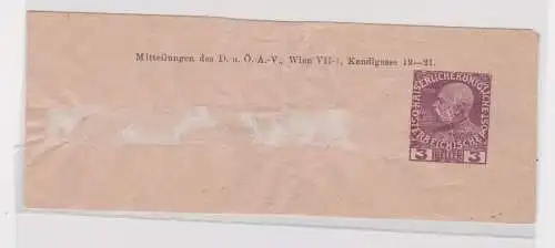 18267 Ganzsachen-Zeitungsschleife des Deutsch-Österr. Alpenverein 3 Heller