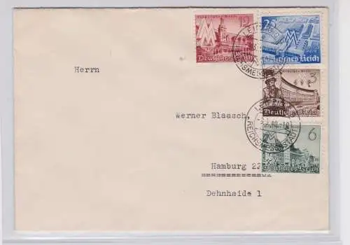 90323 Satzbrief Leipziger Frühjahrsmesse 1940 Mi 739-742 Sonderstempel