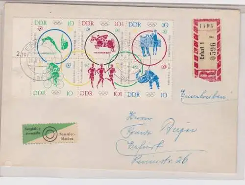 81275 DDR Einschreibebrief R-Brief Olympische Sommerspiele Tokio 1964 Mi 1039-44