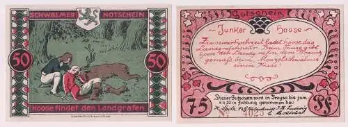 50 und, 75 Pfennig Banknoten Treysa H.Spohr usw. o.D.(1922) (163085)