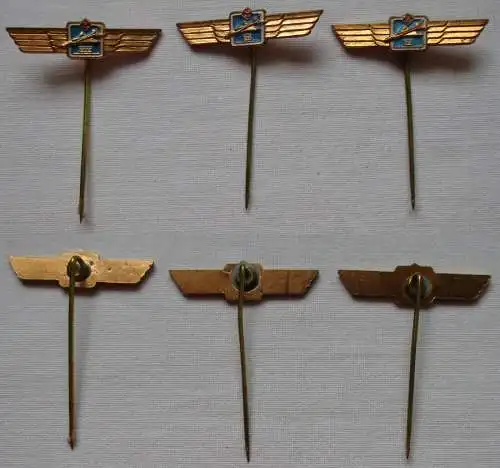 3x DDR Abzeichen Klassifizierungsabzeichen für Flugzeugführer Miniatur (153815)