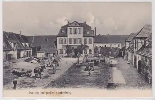 903017 Ak Aus Leipzigs alten Tagen der Hof der großen Funkenburg um 1900