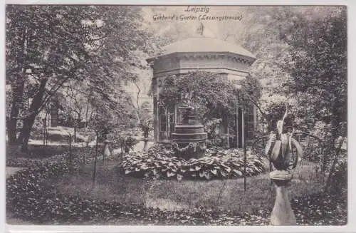 903019 Ak Gruß aus Leipzig Gerhard´s Garten (Lessingstraße) um 1900