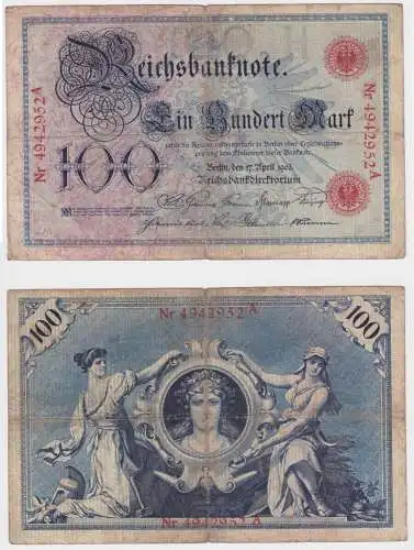 100 Mark Reichsbanknote Deutsches Reich 17.April 1903 (159498)