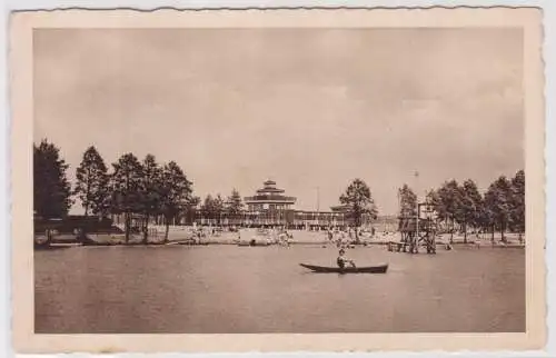 902026 Ak Kummer bei Niemes Hradčany (Ralsko) Nordböhmen Strandbad um 1940