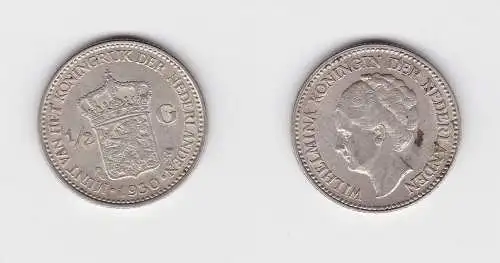 1/2 Gulden Silber Münze Niederland 1930 (132932)