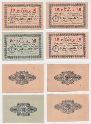 4 Banknoten Der kaufmännische Verein Namslau 1.10.1918 (137334)