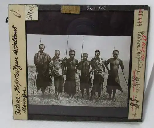 108987 seltenes Original Foto Glas  Deutsche Kolonien Batura Rwanda 1910