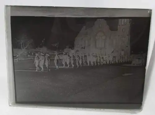 117209 seltenes Original Foto Glas Negativ Deutsche Kolonien Kirche Windhuk 1910