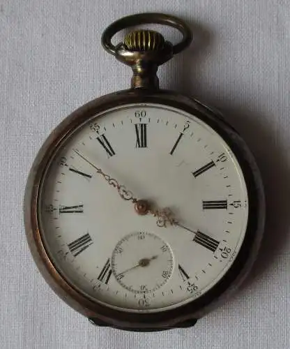 elegante Lépine Herren Taschenuhr Beaucourt 800er Silber um 1920 (117508)