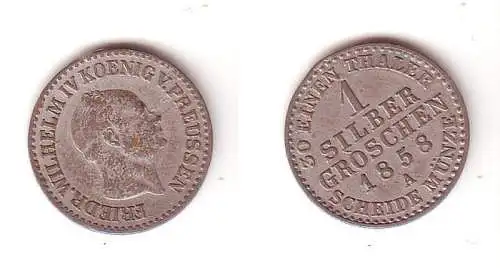 1 Silbergroschen Preussen 1858 A ss