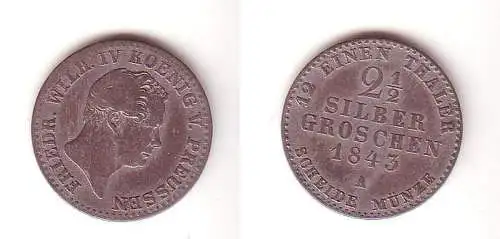 2 1/2 Silbergroschen Preussen 1843 A