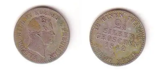 2 1/2 Silbergroschen Preussen 1842 A ss