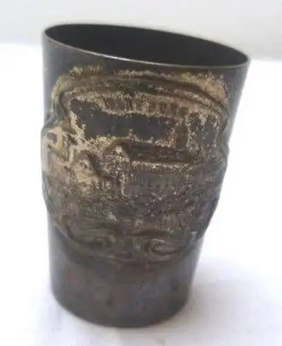 alter kleiner Metall Becher Souvenir Wartburg bei Eisenach