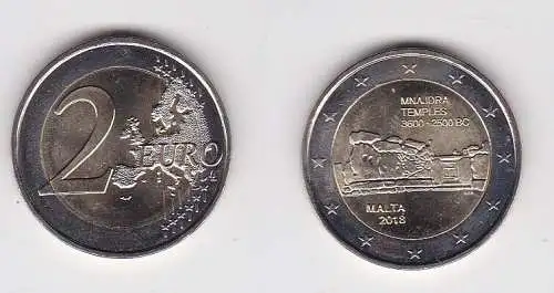 2 Euro Gedenkmünze Malta 2018 Mnajdra Temples Stgl. (167307)